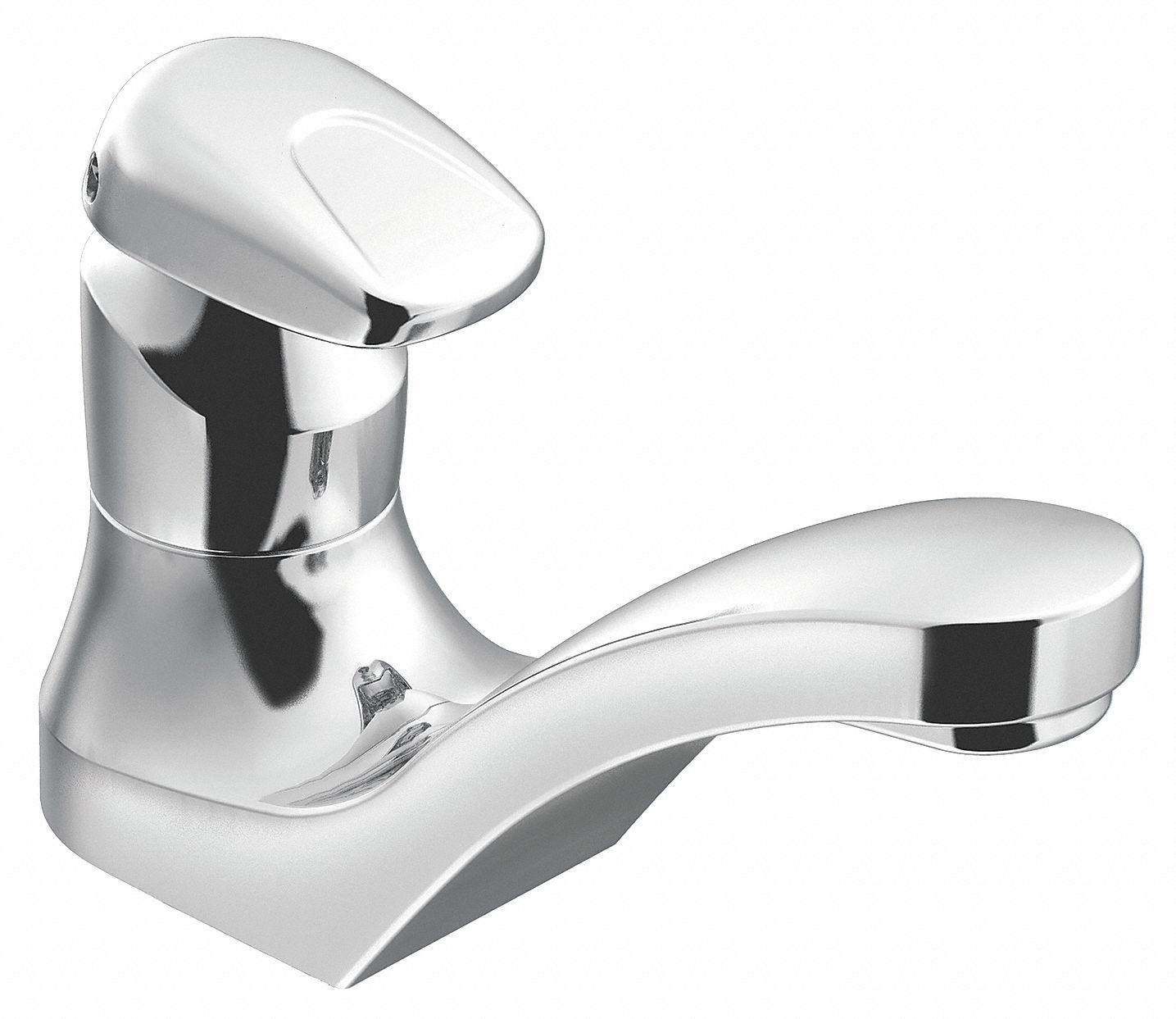 LOW ARC BATHROOM FAUCET: MOEN, M-PRESS, CHROME FINISH, 0.5 GPM, 4½ IN SPOUT REACH