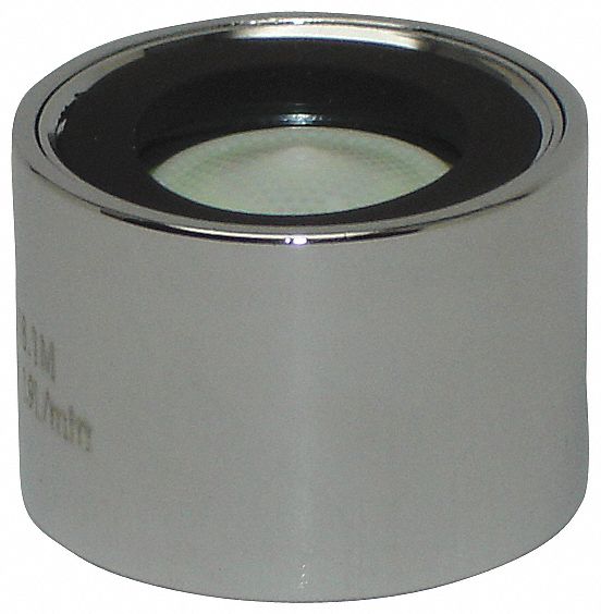 Outlet: 0.5 gpm Flow Rate, Spray Flow Outlet, Brass, Chrome Finish, 55/64"-27 Connection Size