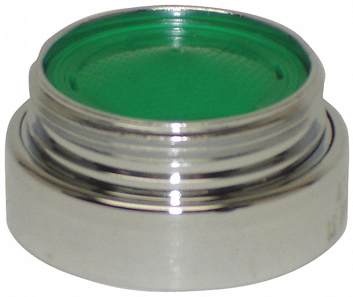 Outlet: 1.5 gpm Flow Rate, Aerated Flow Outlet, Brass, Chrome Finish, 15/16"-27 Connection Size