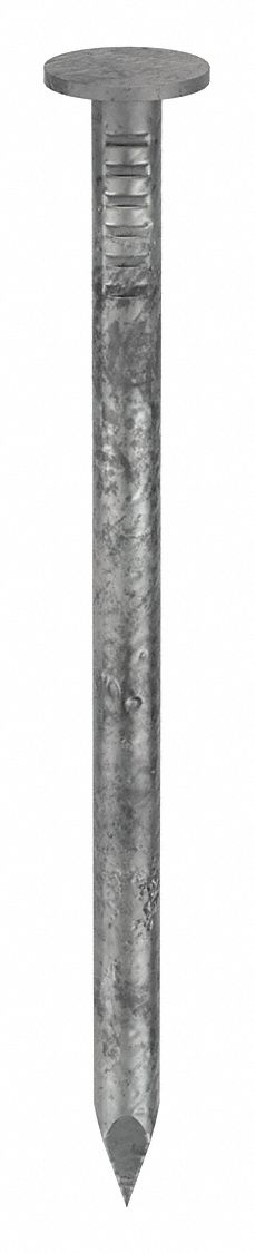 Common Nail, 2 in, 11 1/2 ga, PK168: Common Nails, 2 in Lg, 0.113 in Shank Dia, Smooth, Flat, 168 PK