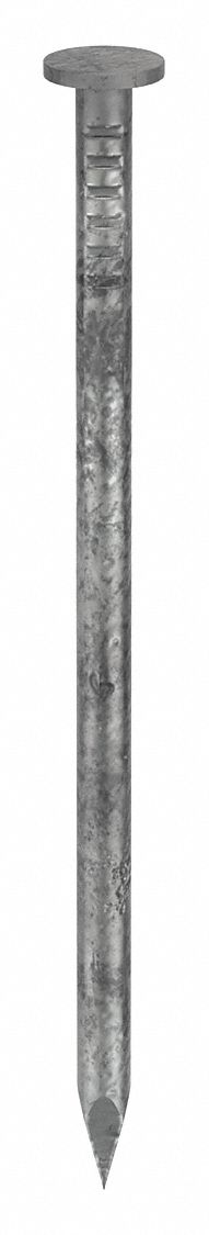 CLOU BÉTON, 3½PO, CAL. 8, 3½PO LO, TIGE 0,162PO DIA, LISSE, PLAT, PQ44