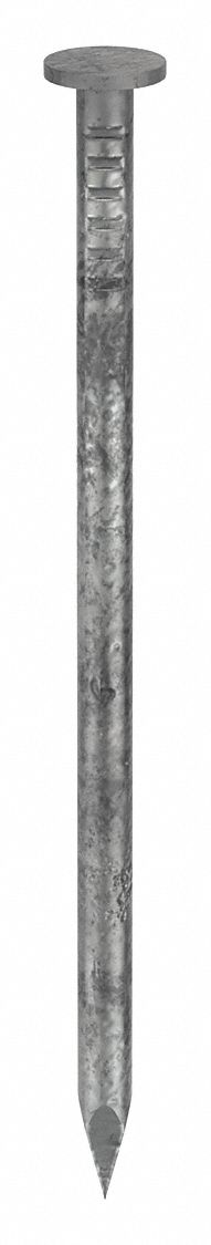Common Nail, 3 1/2 in, 8 ga, PK220: Common Nails, 3 1/2 in Lg, 0.162 in Shank Dia, Smooth, Flat, 220 PK