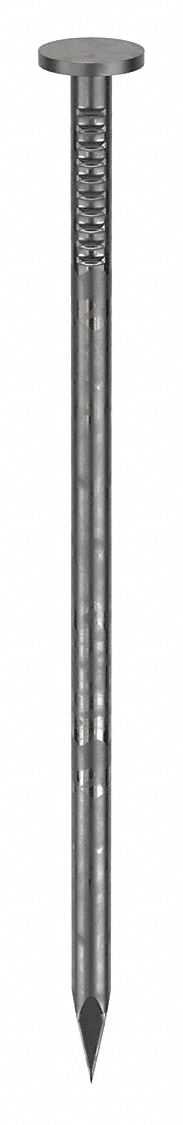 Box Nail, 4 in, 9 ga, PK250: Box Nails, 4 in Lg, 0.1563 in Shank Dia, Smooth, Flat, Steel, 250 PK