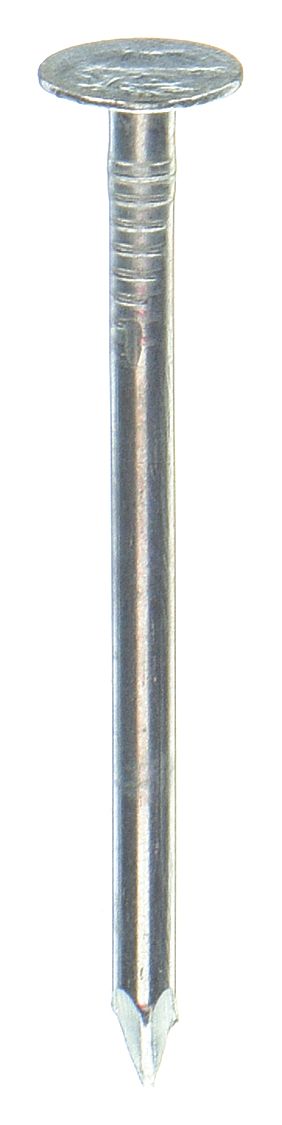 ROOFING NAIL, 1¼ IN, 11 GA, 1¼ IN L, 0.1205 IN SHANK DIAMETER, FLAT, 1, 100 PK