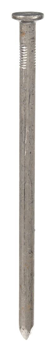 Flat Head Spike: 8 in Shank Lg, 0.375 in Dia, Flat, Steel, Plain, 3/8 in Size, 20 PK