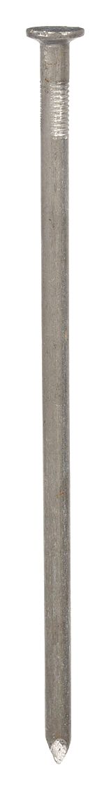 Flat Head Spike: 10 in Shank Lg, 0.375 in Dia, Flat, Steel, Plain, 3/8 in Size, 15 PK