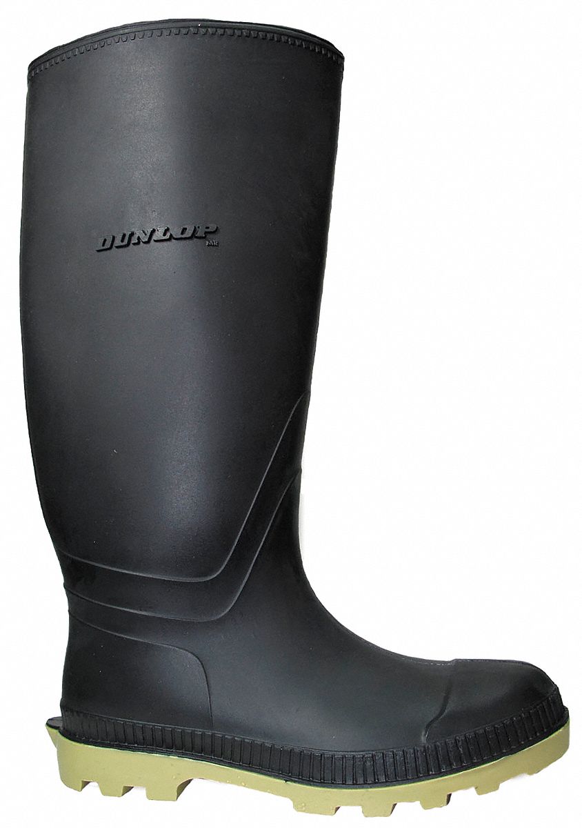 PREMIUM PRO RUBBER Botas de PVC Hombre Talla 9 Negro/Ámbar - Botas de ...