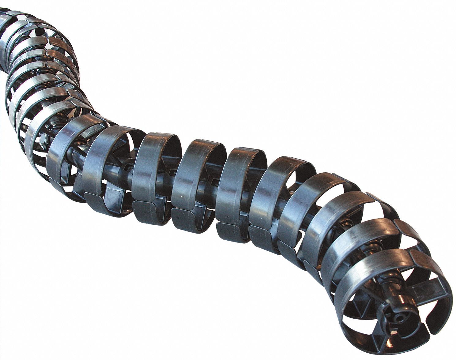 Cable and Hose Carrier: R085, 3 Channels, 3.4 in, 0.79 in Max Cable Dia, 39.4 in, 1 Pieces