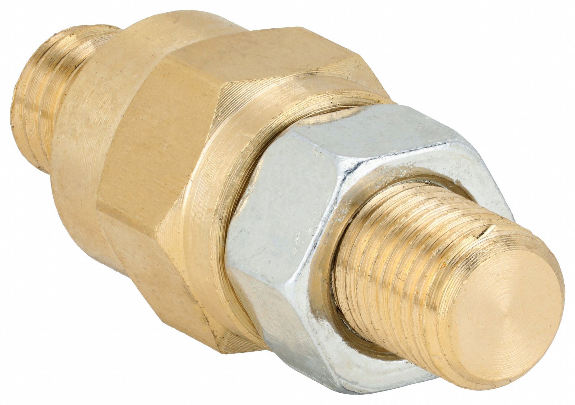 Bolt: Bolt, Negative/Positive, Brass, 1 3/4 in Overall Lg, 3/8"-24 Stud Size