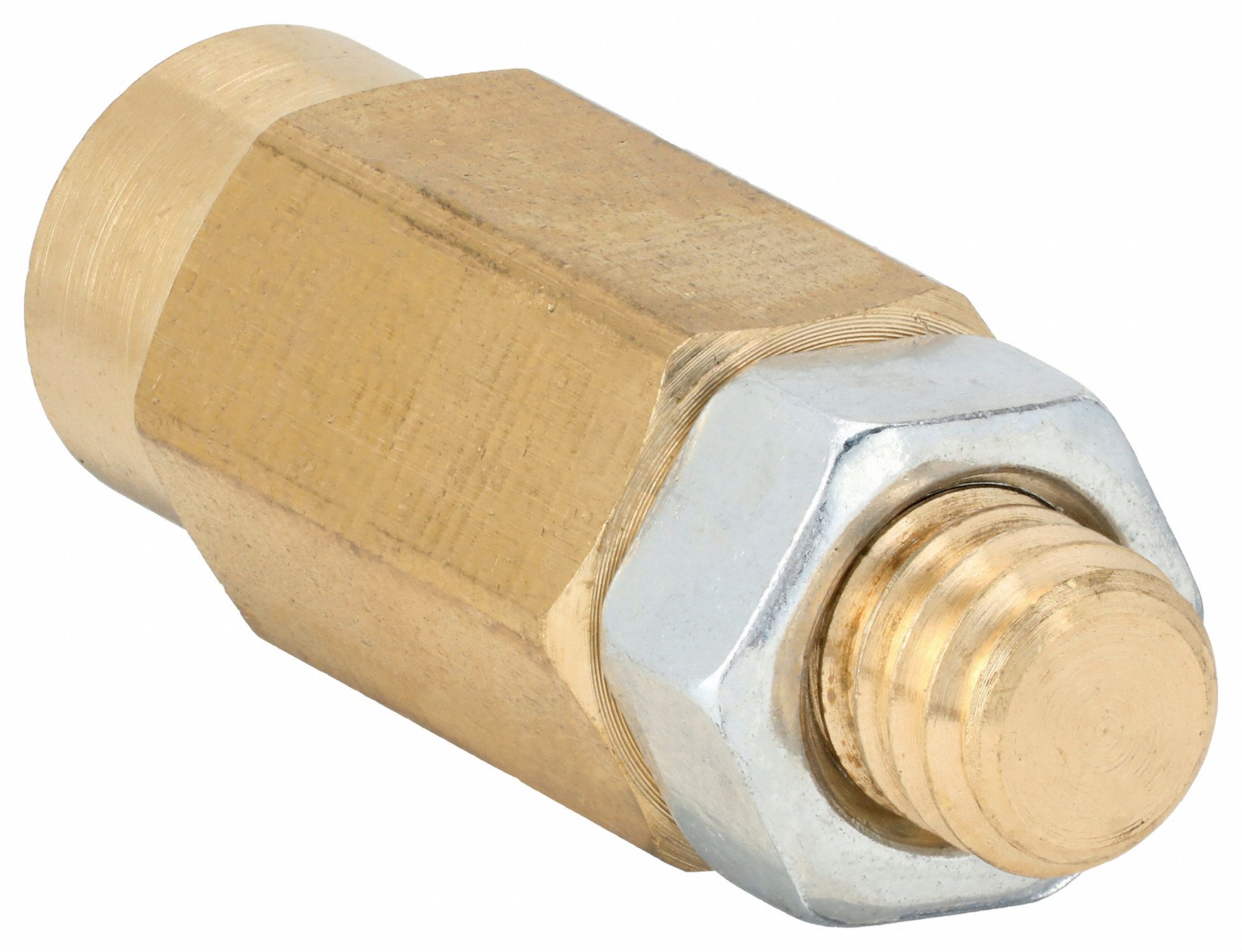 Bolt: Bolt, Negative/Positive, Brass, 1 7/16 in Overall Lg, 5/16"-18 Stud Size