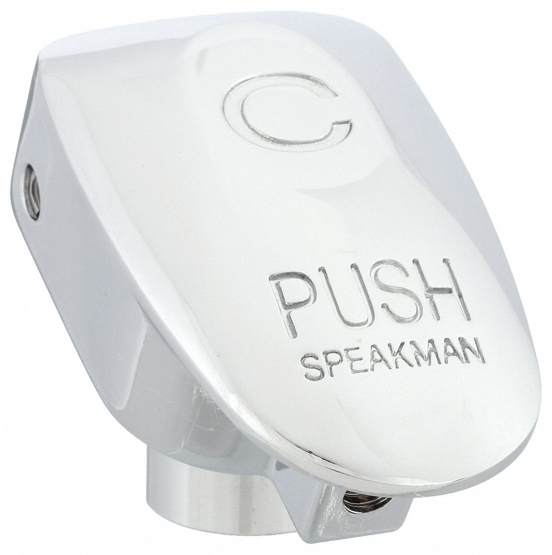 Handle: Speakman, For Metering Series, Push Button Handle, Use with Cold Water Temp, Brass