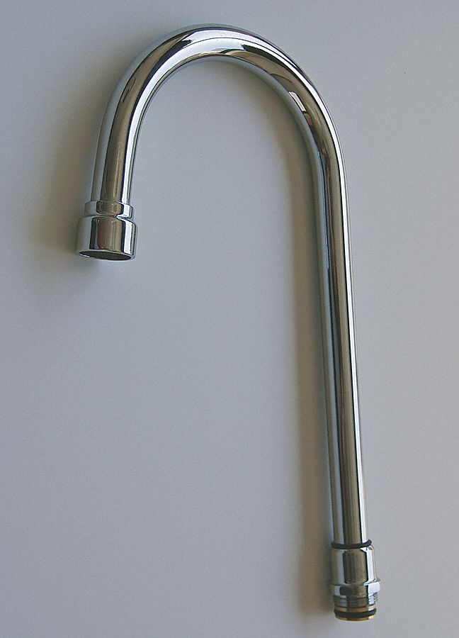 Spout: Spout, Gooseneck, Swivel Spout, Brass, Chrome, 1.5 gpm Flow Rate, Aerated/Laminar