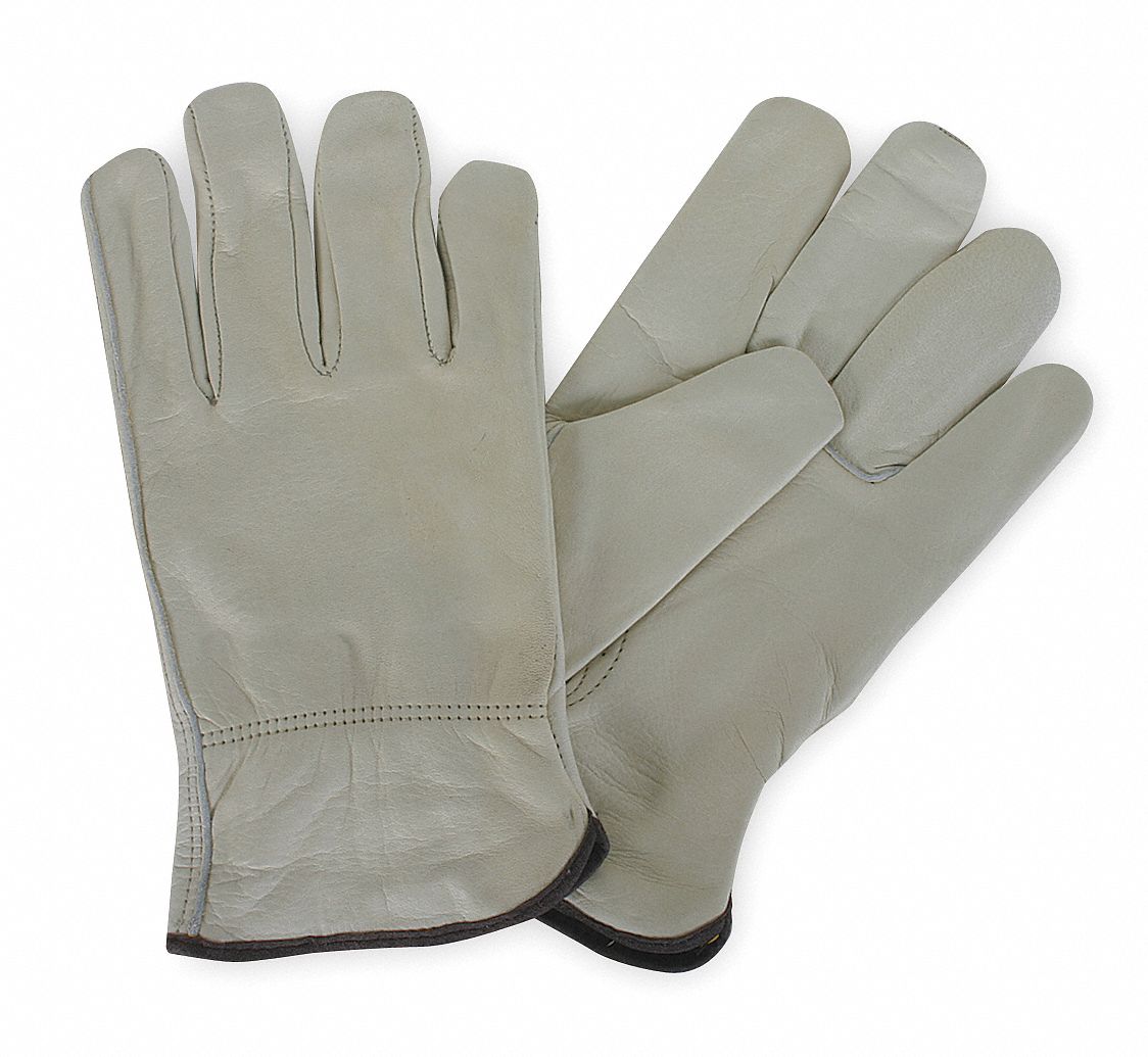 cream leather gloves