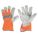 LEATHER GLOVES, L (9), PREMIUM COWHIDE, FULL FINGER, SAFETY CUFF, WING THUMB, HI VIS