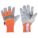 LEATHER GLOVES, M (8) PREMIUM, COWHIDE, DOUBLE PALM, WING THUMB, HI-VIS ORANGE