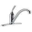 Low-Arc-Spout Single-Joystick-Handle Three-Hole Widespread Deck-Mount Kitchen Sink Faucets image