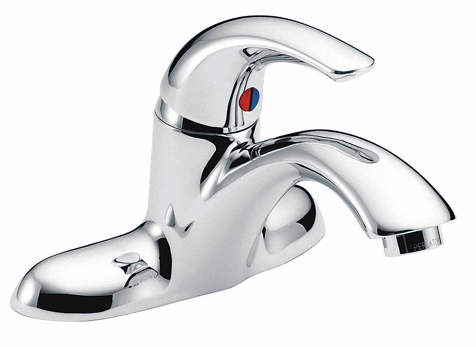 LOW ARC BATHROOM FAUCET: DELTA, COMMERCIAL, CHROME FINISH, 1.5 GPM FLOW RATE