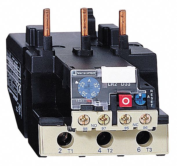 Overload Relay: Thermal Protection, 3 Poles, 1NO/1NC, Phase Loss Sensitivity, 30 A – 40 A