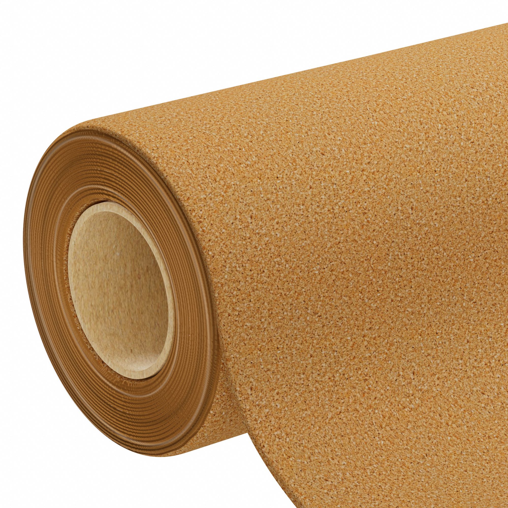 Cork, Roll: Cork, 25 ft Lg, 4 ft Wd, 1.5 mm Thick, Plain Backing Plain Backing, Fine Grain Size, Tan