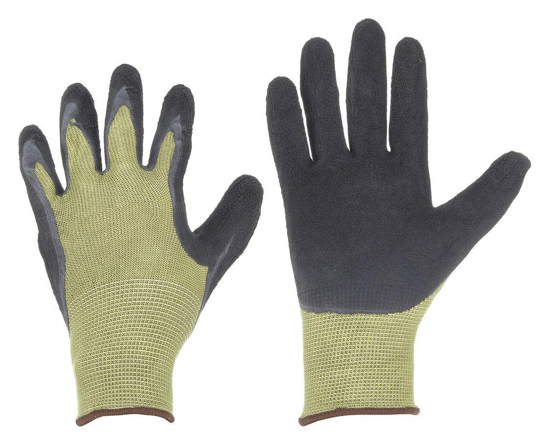 COATED GLOVES, M (8), FOAM, LATEX, DIPPED PALM, ANSI ABRASION LEVEL 3, FULL FINGER