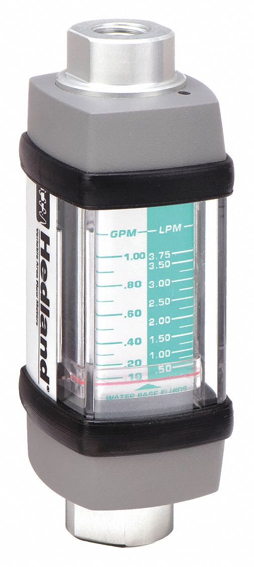 FLOWMETER,GPM/LPM 0.1-1.0 / 0.5-3.75