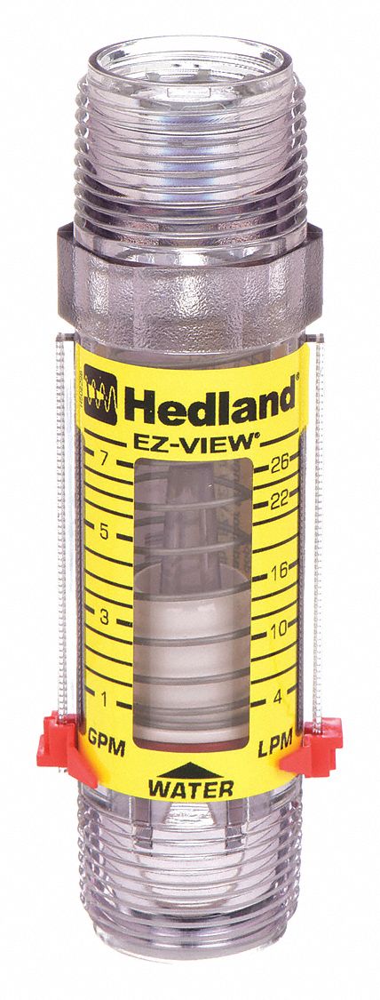 Mechanical Flowmeter: Flow Meter, Scale, Variable Area, Inline, Universal, Gallons/Liters