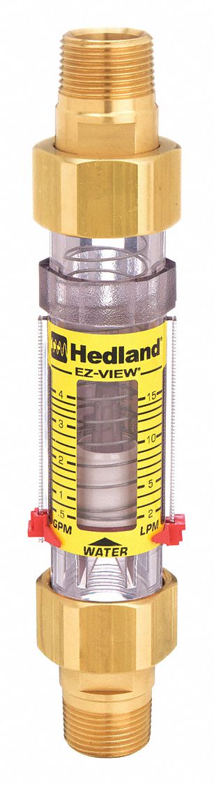 Mechanical Flowmeter: Flow Meter, Scale, Variable Area, Inline, Universal, Gallons/Liters