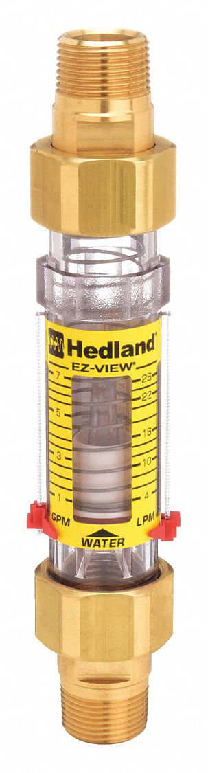 Mechanical Flowmeter: Flow Meter, Scale, Variable Area, Inline, Universal, Gallons/Liters