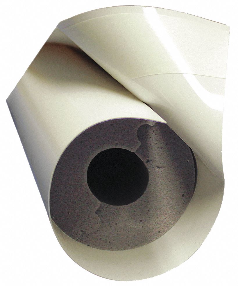 PIPE INSULATION: MELAMINE, SLIT WITH ADHESIVE, 1 IN THICK, 1⅝ IN ID, FOR 1¼ IN PIPE, 4 FT L