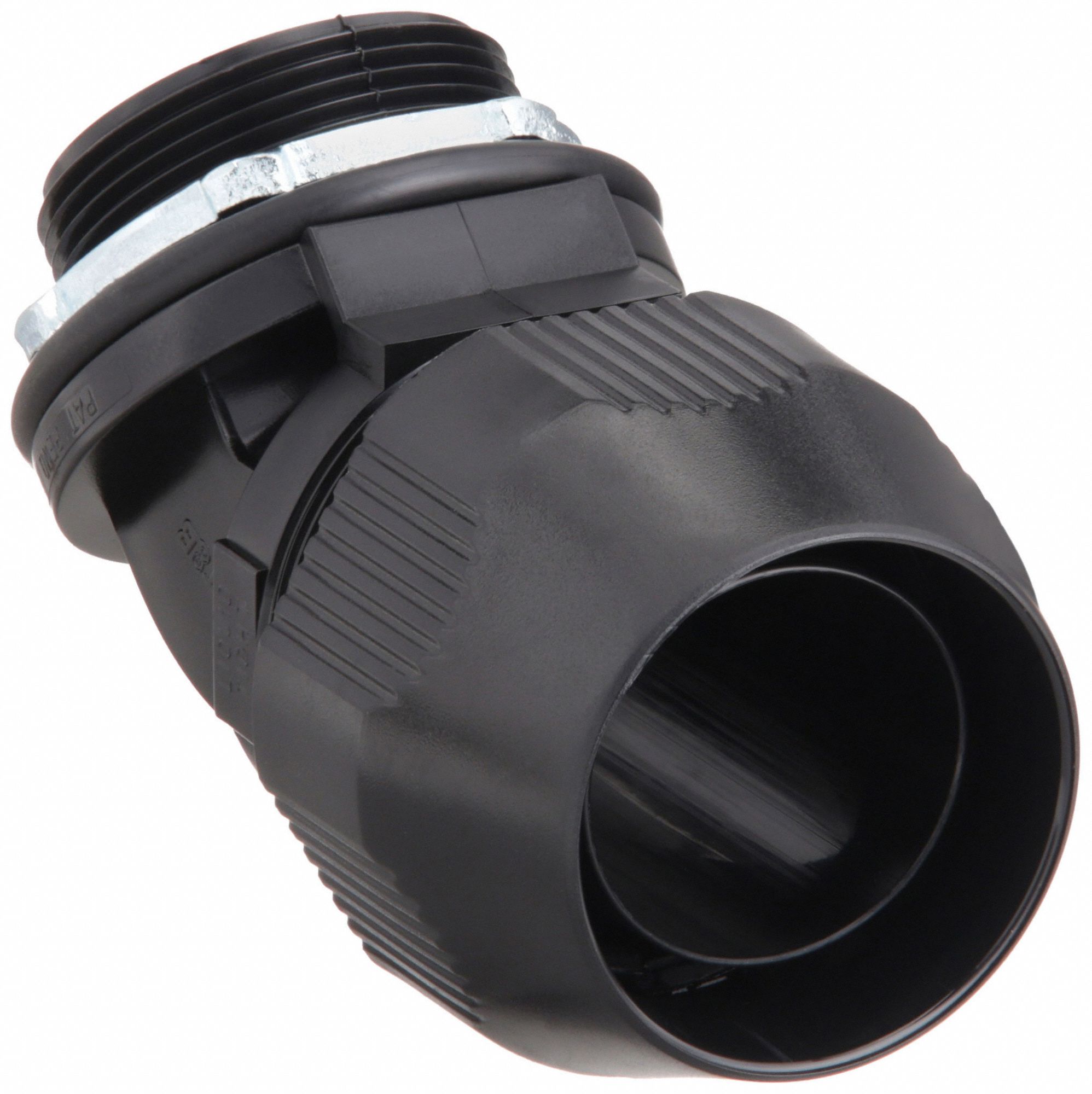 Liquid-Tight Conduit Fitting: Plastic, 1 1/2 in Trade Size, Insulated, 45° Elbow
