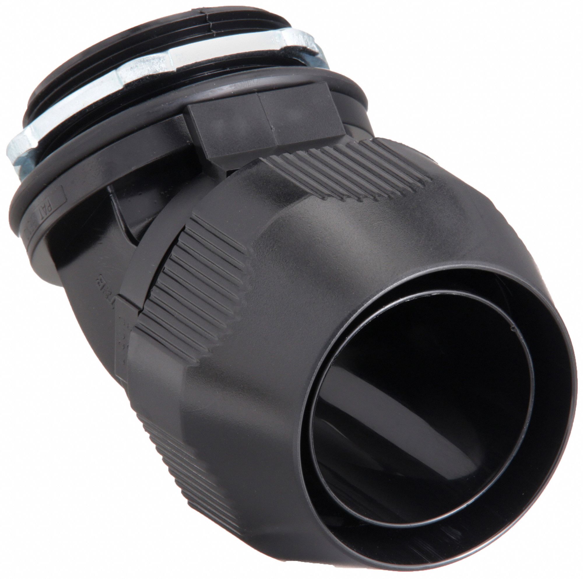 Liquid-Tight Conduit Fitting: Plastic, 2 in Trade Size, Insulated, 45° Elbow