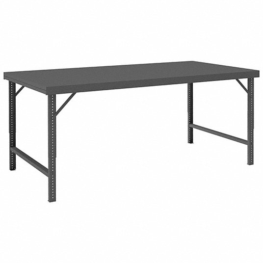 Durham Mfg WBF-4896-95 Adj. Work Table, Steel, 96 W, 48 D