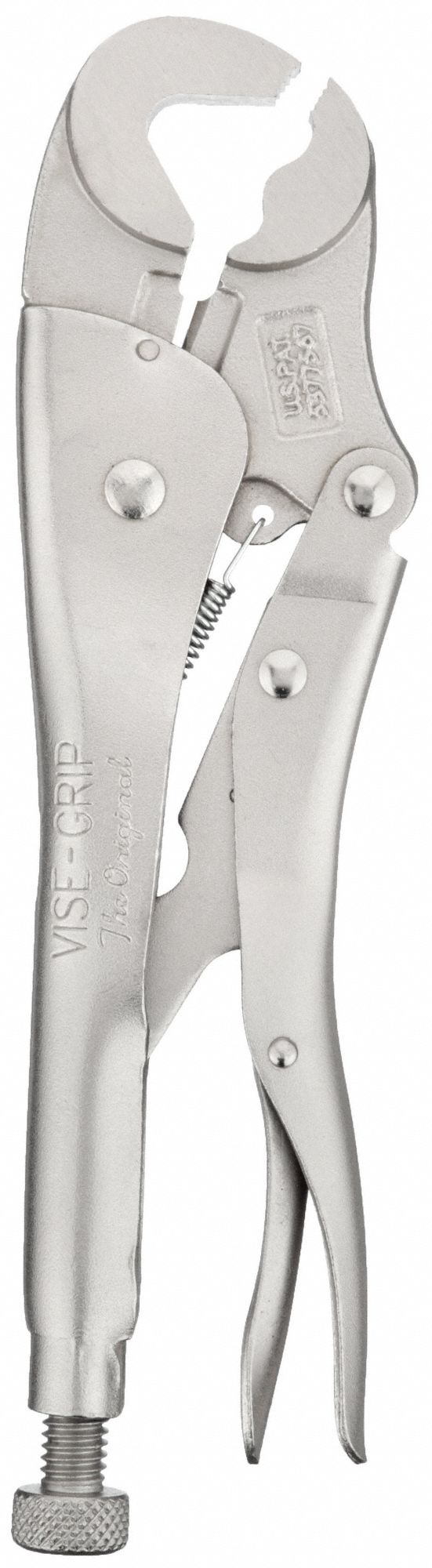 LOCKING PLIER, V, LEVER, 1⅛ IN MAX JAW OPENING, 10 IN OVERALL L, 1¼ IN JAW L, PLAIN GRIP