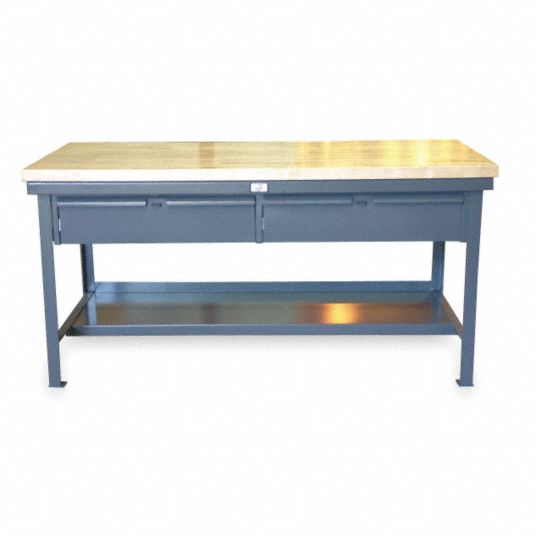 STRONG HOLD, Fixed Ht, Maple, Workbench - 4NWF8|T4830-2DB-MT - Grainger