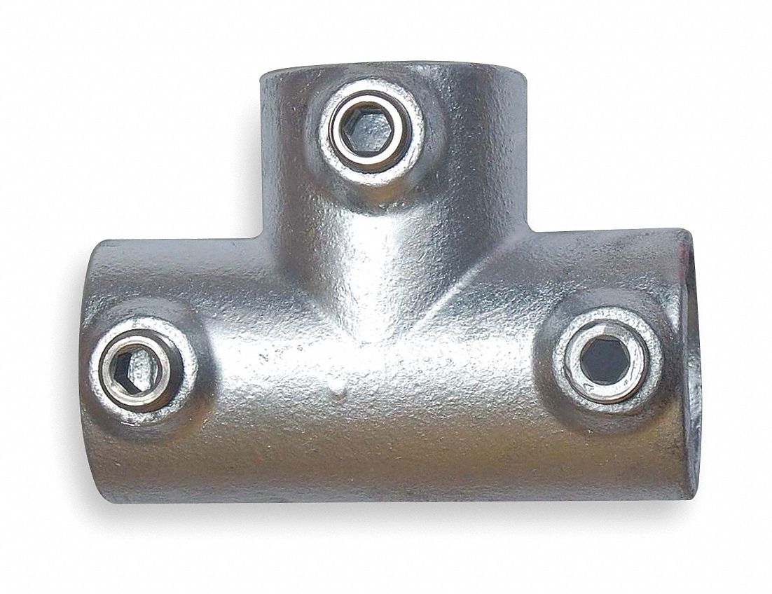 Structural Pipe Fitting: Tee, 1 in For Pipe Size, For 1 3/8 in Actual Pipe Outer Dia, Cast Iron