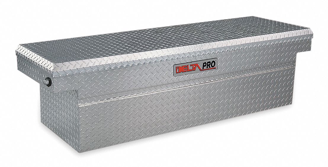 Crossover Truck Box: Silver, Single Lid, 70 1/8 in Overall Wd, 20 7/8 in Overall Dp