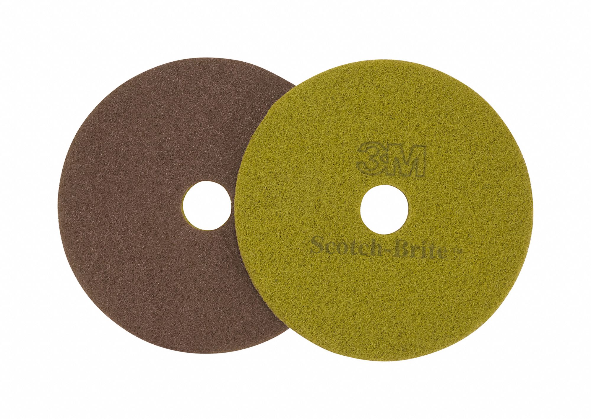 Diamond Floor Pad Plus: 20 in Dia, Polyester, Sienna, 5 PK