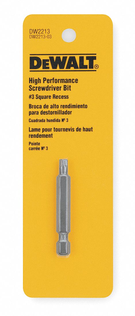 Power Bit, SAE, 1/4", Hex Power Drive, #3, 2"