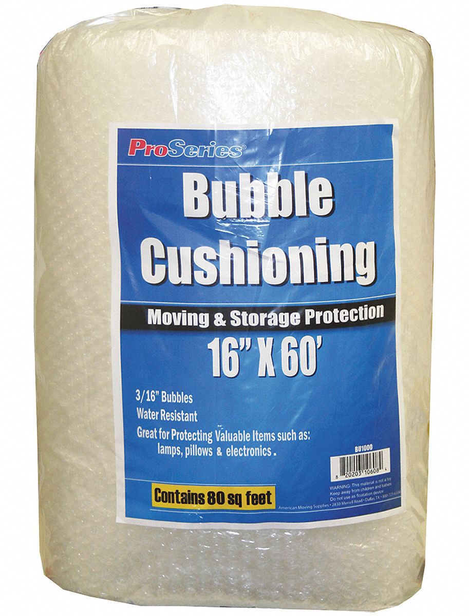 Bubble Roll 3/16 in Clear