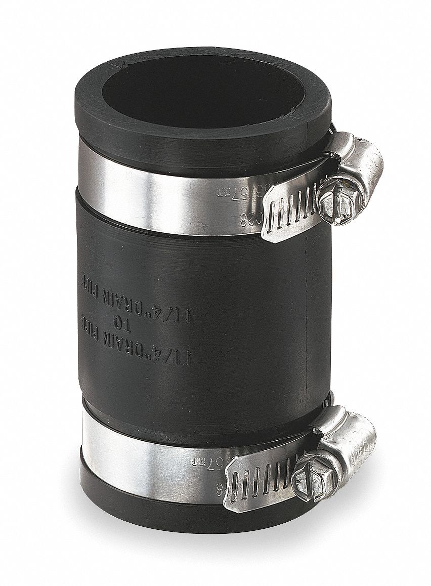 GRAINGER APPROVED Flexible Coupling PVC, 2 in For Nominal Pipe Size, 3