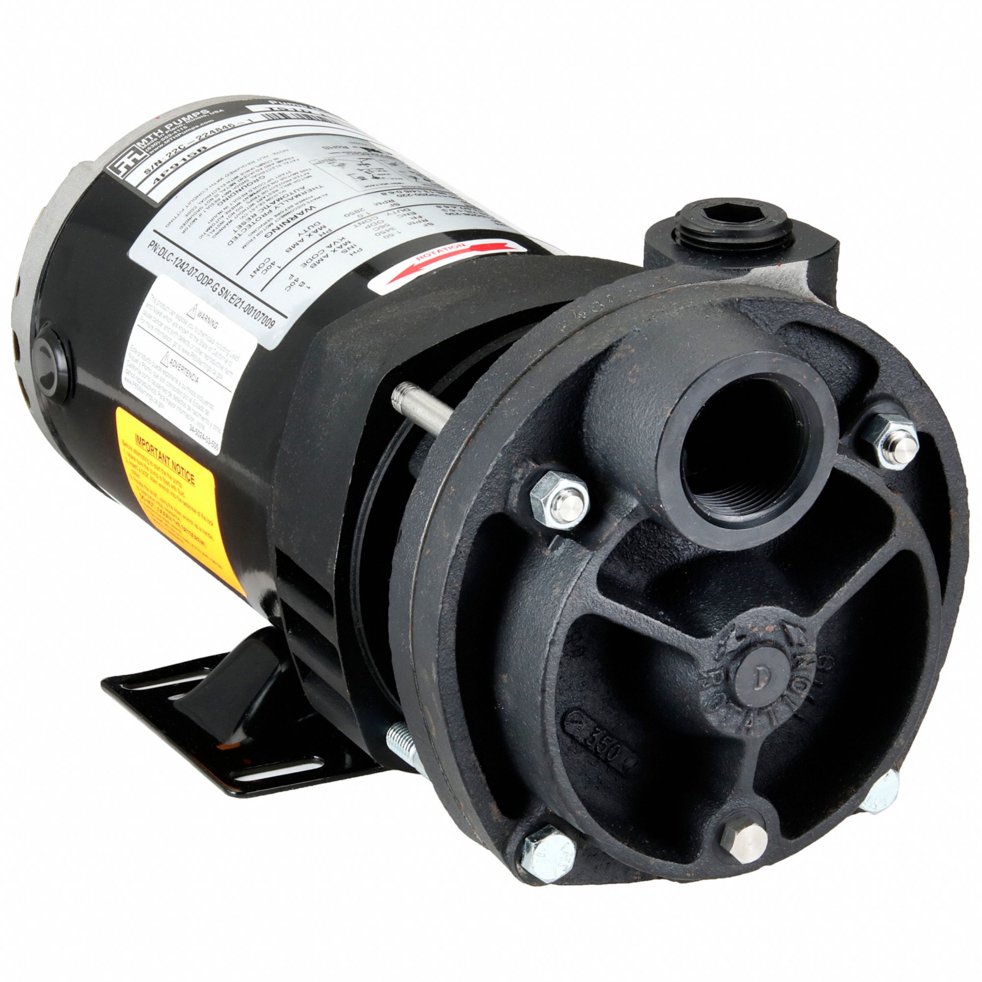 Turbine Pump: 3/4 hp, 115/230V AC, 160 psi Shut Off, Capacitor-Start