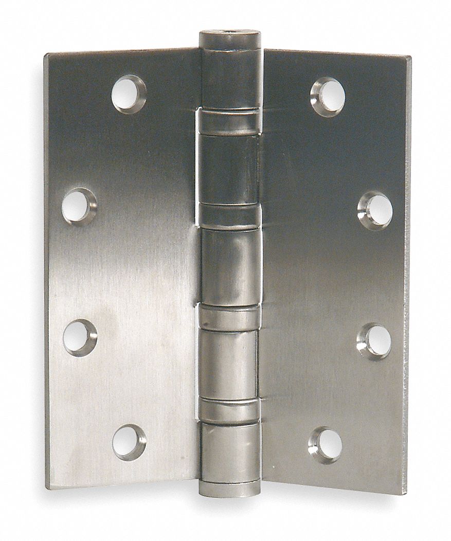 Stainless Steel Door Hinge 5 Inch Ball Bearing Hinges Satin Nickel Plating Suit Internal Doors Pair Sold As A Pair + Screws ,A,1PACK 