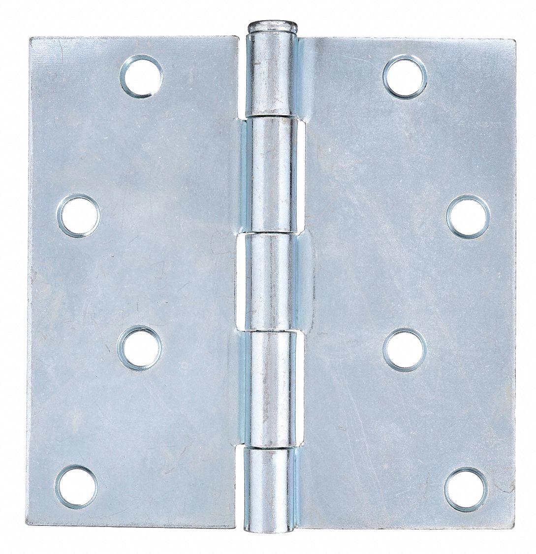 Butt Hinge: Steel, Full Mortise, 1 3/4 in Leaf Wd