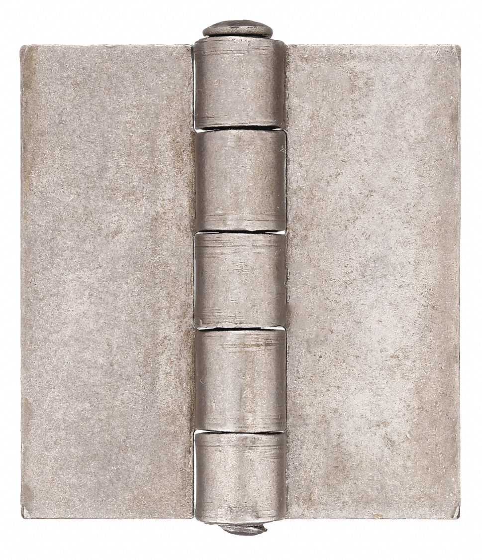 Butt Hinge: Steel, Full Mortise, 1 in Leaf Wd