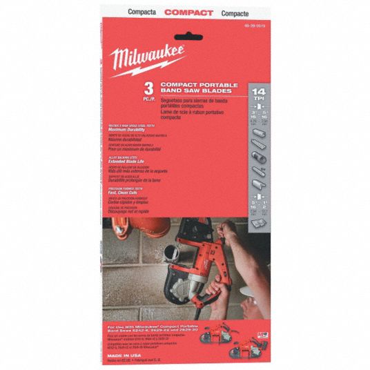 MILWAUKEE Portable Band Saw Blade, 35 3/8 in Blade Length, 14 Teeth per