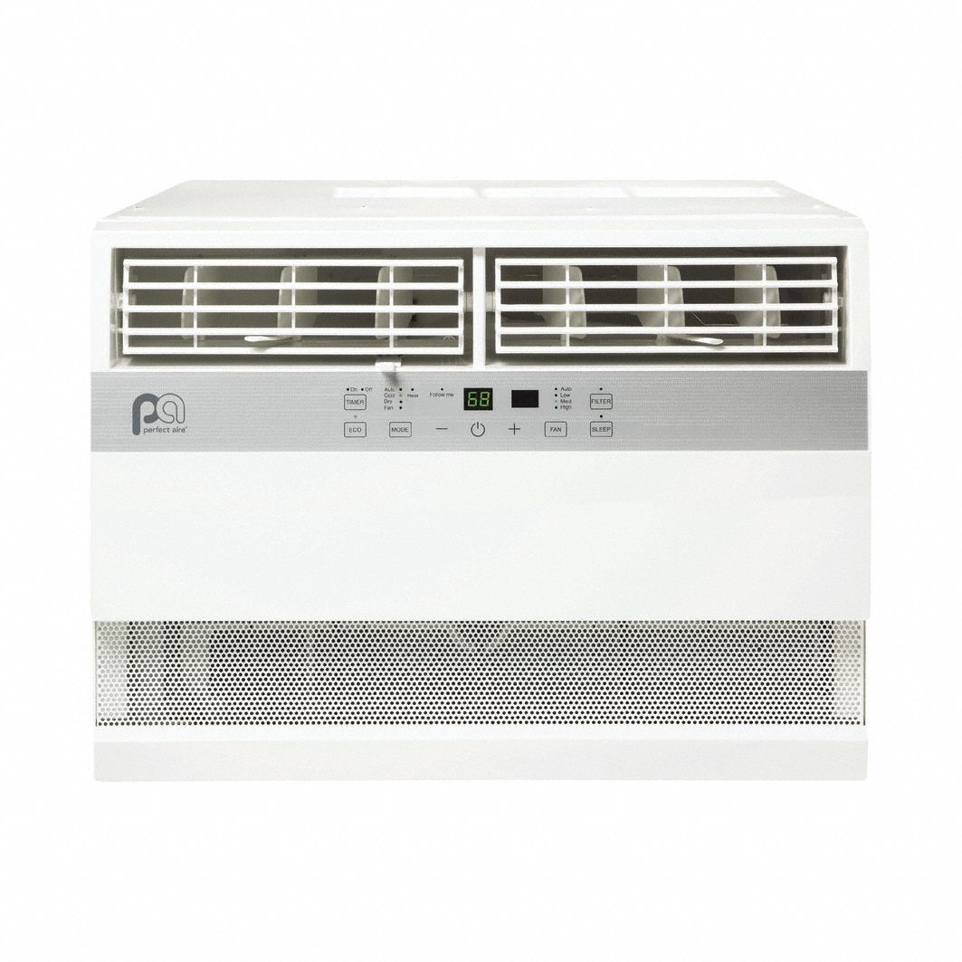 Window Air Conditioner: 300 sq ft – 350 sq ft, 8, 000 BtuH, 115V AC, 5-15P, Slide Out