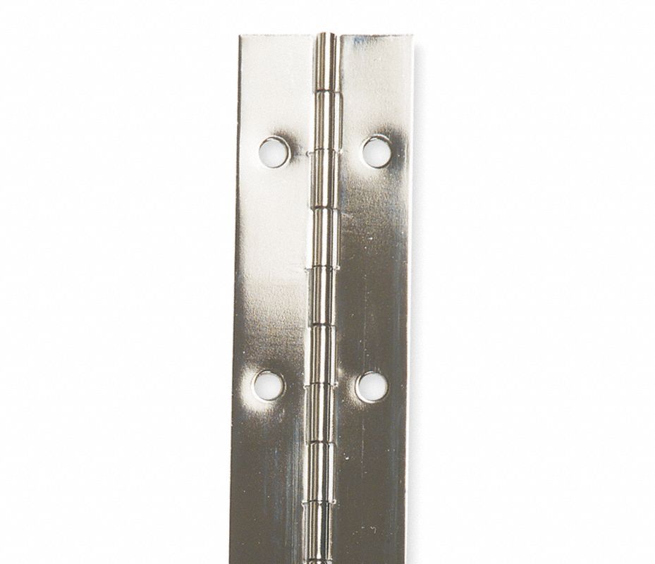 GRAINGER APPROVED Bisagra Tipo Piano Con Orificios 180°, Acabado