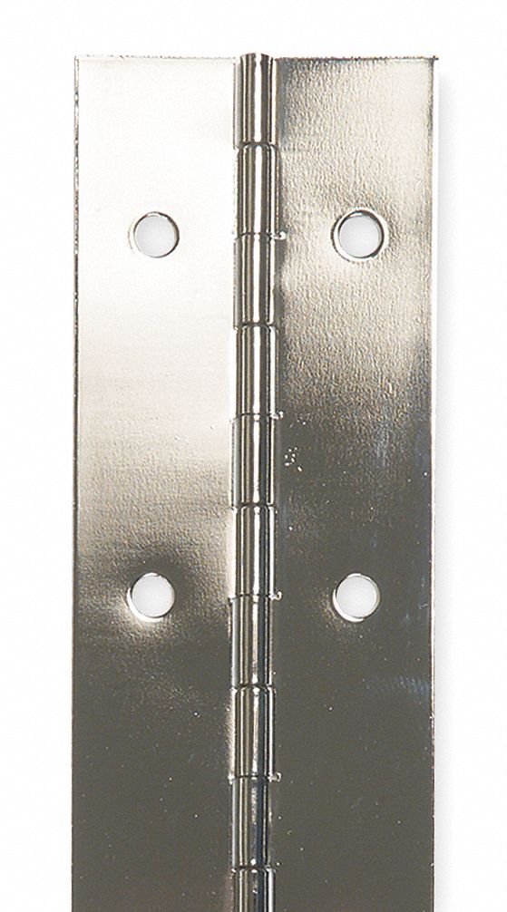 GRAINGER APPROVED Bisagra Tipo Piano Con Orificios 180°, Acabado