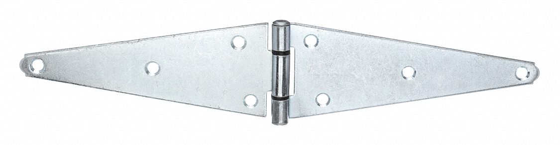 Strap Hinge: Steel, 2 5/16 in Leaf Ht, 6 in Leaf Wd