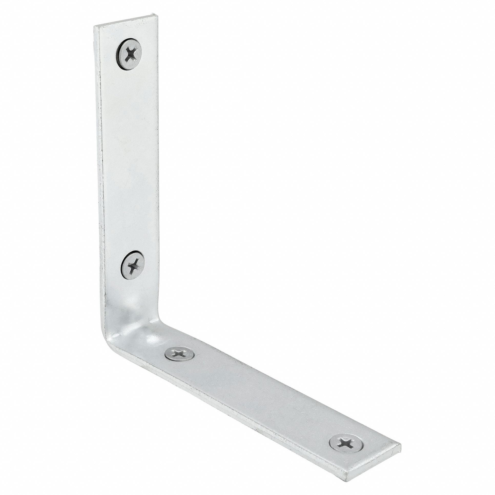 Corner Brace: Steel, 4 in Ht, 4 in Lg